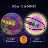 KPASON Basketballs, Holographic Reflective Glowing Basketball Size 6 (28.5") for Women, Youth, Boys, Girls, Hologram Glowing Leather Basketball Indoor Outdoor Use view 2