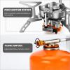 ANZAGA Camping Stove, Portable Backpacking Propane Butane Powerful Outdoor 3 Burners Windproof Gas Stove view 3