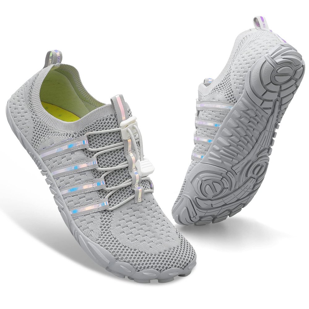 XIHALOOK Outdoor Hiking Water Shoes Sports Beach Diving Sandals for Women Men Walking Barefoot Grey, 11.5 Women/10.5 Men