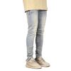 Mens Distressed Denim Pants Casual Mid Waist Skinny Jogger Pencil Jeans Vintage Slim Fit Washed Straight Trousers (Yellow,29) view 3