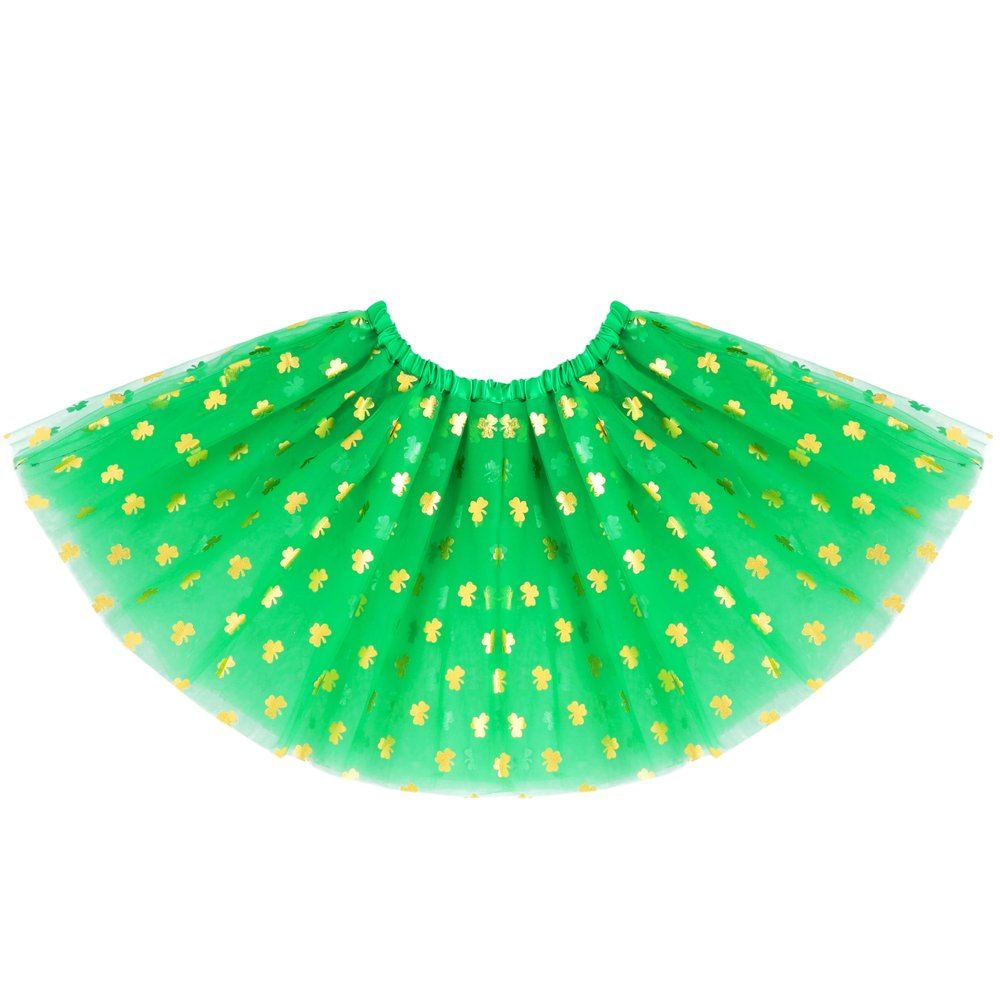 Nicute St Patricks Day Tutu Green Tutu Skirt Layered Tulle Short Skirts Festival Tutus Costume for Women(Green)