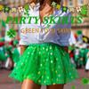 Nicute St Patricks Day Tutu Green Tutu Skirt Layered Tulle Short Skirts Festival Tutus Costume for Women(Green) view 4