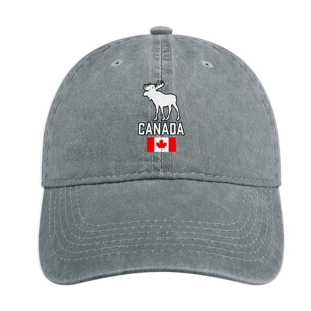 Canada Moose Flag Baseball Cap for Men Women Classic Dad Hat Adjustable Cap for Home Office Travel