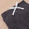 Baby Boys Girls Outfits Long Sleeve Round Neck Ribbed Romper Shirt+Pants Outfits Set (Grey, 6-12 Months) view 2