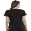 Cherokee Women Scrubs Top V-Neck Plus Size CK826, 4XL, Black view 4