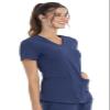 Cherokee Women Scrubs Top V-Neck Plus Size CK826, 3XL, Navy view 2