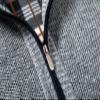 Legou Men's casual shirt Zip cardigan Loose knit sweater Light grey 2XL view 3
