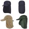 Magik 1-2 Pc UV Sun Protect Cap Safari Hike Camping Neck Cover Ear Flap Fishing Hat. (1 Pack, Khaki) view 2