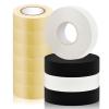 Meooeck 10 Rolls Multipurpose Hockey Tape Adhesive Shin Pad Sock Stick Tape for Ice Skate Sports Hockey Gifts Gear Equipment(22 Yard,Clear, White, Black) view 1