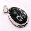 55.5ct 36mm Seraphinite Green Clinochlore Pendant in Sterling Silver 925 Polished Natural Sparkling Collectible Gemstone Crystal Mineral - russia + Marvelous Gift Box view 2
