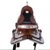 SHOWMEN CRAFT Western Saddle Fully Decorative Silver Show Outfit with Headstall & Breast Caller (15 Inch) view 4