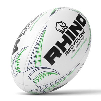 Recyclone Rugby Ball White Size 3