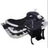 SHOWMEN CRAFT Western Saddle Fully Decorative Silver Show Outfit with Headstall & Breast Caller (17 inch) view 3
