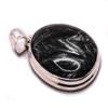 49ct 34mm Seraphinite in 925 Sterling Silver Pendant Polished Natural Green Clinochlore Gemstone Crystal Mineral - russia + Marvelous Gift Box view 1