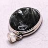 49ct 34mm Seraphinite in 925 Sterling Silver Pendant Polished Natural Green Clinochlore Gemstone Crystal Mineral - russia + Marvelous Gift Box view 3