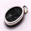 49ct 34mm Seraphinite in 925 Sterling Silver Pendant Polished Natural Green Clinochlore Gemstone Crystal Mineral - russia + Marvelous Gift Box view 4