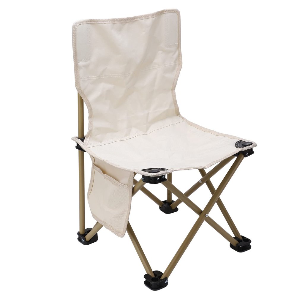 Portable Folding Camping Chair with Storage Bag, Outdoor Beach Collapsible Antislip Padded Oxford Cloth Stool with Carrying Bag for Hiking, Fishing, Gardening, Picnic, Sports Games