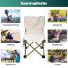 Portable Folding Camping Chair with Storage Bag, Outdoor Beach Collapsible Antislip Padded Oxford Cloth Stool with Carrying Bag for Hiking, Fishing, Gardening, Picnic, Sports Games view 4