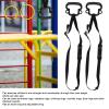 Pull Up Workout Rings with Adjust Straps, Kids Gymnastic Rings, Full Body Workout Rings Load Bearing 150KG, Gymnastics Rings for Calisthenics(Black), Gymnastics Rings Calisthenics Rings Pull view 3