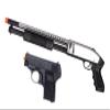 Silver Spring Single Shot Airsoft Shotgun with Spring Compact Black Airsoft Pistol view 1