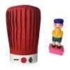 Hibachi Chef Tall Hat in Red with Headband and Wee Wee Squirting Boy (White Number One) view 2