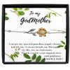 Sunflower Bracelet Luxury Box To my Godmother, Sunflower bracelet, Godmother gifts, Thank you card, heartfelt message, from godson, goddaughter, Val view 1