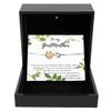 Sunflower Bracelet Luxury Box To my Godmother, Sunflower bracelet, Godmother gifts, Thank you card, heartfelt message, from godson, goddaughter, Val view 2