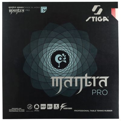 Stiga Mantra Pro Table Tennis Rubber | Professional Table Tennis Sheet for Maximum Full Stroke Control & Speed - Made in Japan - M - Black