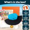GearTOP Kids Sun Hat, Wide Brim Hat for Boys and Girls, UPF 50+, Ponytail Hole, Blue, Ages 5-13 view 4