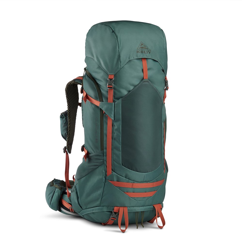 Kelty Glendale 65L  105L Multi-day Backpacking Thru Hiking Pack, Adjustable Suspension, Customized Fit (Duck Green, 85L)