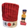 Hibachi Chef Tall Hat in Red with Headband and Wee Wee Squirting Boy (White Japan) view 1
