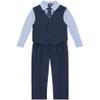 Izod Boys 4-Piece Set with Collared Dress Shirt, Tie, Vest, and Pants Business Suit, Tanzanite, 7 US view 1