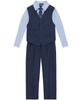 Izod Boys 4-Piece Set with Collared Dress Shirt, Tie, Vest, and Pants Business Suit, Tanzanite, 5 US view 1