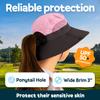 GearTOP Kids Sun Hat, Wide Brim Hat for Boys and Girls, UPF 50+, Ponytail Hole, Light Pink, Adjustable, Age 5-13, Outdoor Activities view 2