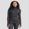 Terramar Women's Cloud Nine Long Sleeve Turtleneck Top,Geo Snowflake, X-Large view 1