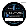 Steelworx 9mm Stainless Steel Snap Caps / Dry Fire Training Rounds (5x BLUE) view 3