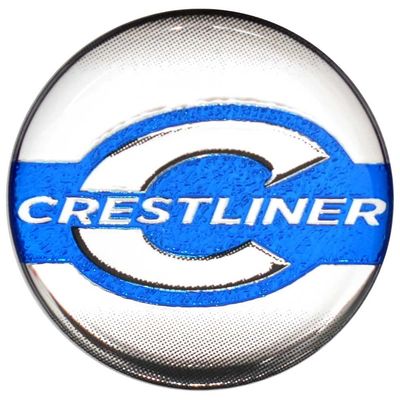 Crestliner Boat Steering Wheel Decal 2088140 | 1 5/8 Inch Silver Blue