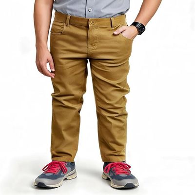 Access Boys School Uniform Pants, Stretch Flat-Front, Slim-Fit, Machine Washable Uniform Pants for Boys (Dark Khaki, 12)