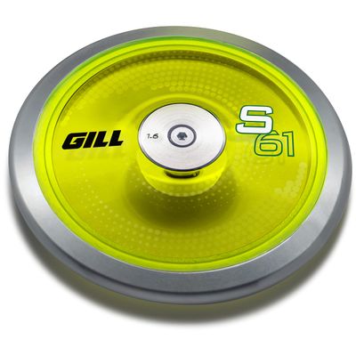 Gill Athletics 1.6 Kg Throwing Discus - Low Spin Metal Discus with 60% Rim Weight - Ideal Track and Field Training Equipment - Spin Disc for Practice and Competition