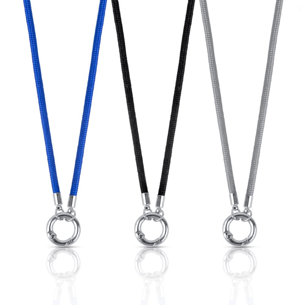 Framendino, 3 Pack Eyeglass Holder Necklace Ring Glasses Strap Chain Stainless Steel Loop Sunglasses for Women Men