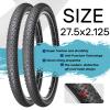 27.5-inch Mountain Bike Tires Set: Hycline 2-Pack 27.5x2.125 inch (57-584mm) Folding Replacement Puncture-Resistant Bicycle Tires and Pair 27.5-inch Inner Tubes with Tire Levers for MTB Off-Road Bike view 3