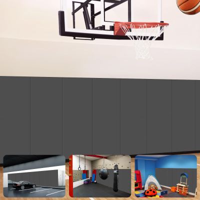 VANCL Basketball Wall Padding Gymnastics Wall Protection Pads 2" Thick Foam Gym Wall Pad for Protection-Waterproof Wall Pads Basketball Court Padding Sport Wall Pads for Gym Grey for Safety[1 Pack]