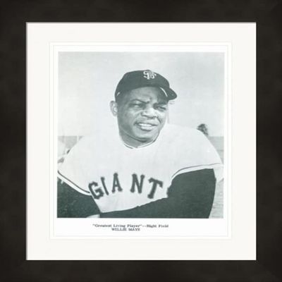 Autograph Warehouse 675492 Willie Mays Art Print 8 x 10 in. Promotional Matted Framed 11 x 14 in. with The Framing SF Giants Photo