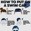 Arena Printed Soft Latex Swim Cap Unisex Bathing Cap for Men and Women Fits Long Hair Reduces Drag, 100% Latex, Tropical Leaves view 3