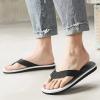 Fashion Spring and Summer Men Flip Flops Flat Bottom Lightweight Non Slip Gradient Color Comfortable Indoor and Outdoor Beach Style Toddler Boy Slide Sandals (Black, 10) view 2