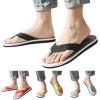 Fashion Spring and Summer Men Flip Flops Flat Bottom Lightweight Non Slip Gradient Color Comfortable Indoor and Outdoor Beach Style Toddler Boy Slide Sandals (Black, 10) view 3