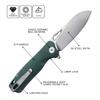Petrified fish PF868 Bunta,3.35" D2 Satin Blade,146g G10 Handle Flipper Folding knife (Green G10) view 2