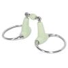 Buachois Horse Snaffle Bit Stainless Steel Roller Ring Snaffle Bit Mouth Bit Equestrian Tack for for 125mm Horse Mouth view 1