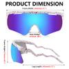 FEISEDY Sunglasses for Men and Women, Polarized Large Retro Rimless Glasses for Baseball, Cycling, Sports (B4073, White Frame/Blue Mirror) view 4