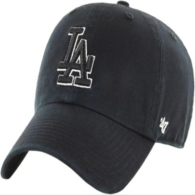 '47 New York Yankees Adjustable Cap Clean Up MLB, Los Angeles Dodgers Black White, One Size